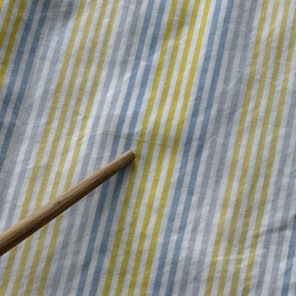 Vintage Nautica Button Down Shirt Blue Yellow Striped Oversized Preppy Cotton L - Picture 7 of 16